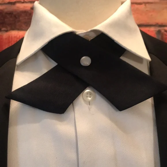 Adjustable Black Cross Bow tie - Picture 2 of 12